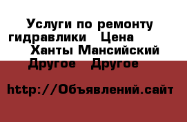 Услуги по ремонту гидравлики › Цена ­ 1 000 - Ханты-Мансийский Другое » Другое   